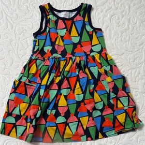 Hanna Andersson Colorful Geometric Ice Cream Pocket Dress - Size 5